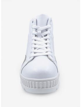 Demi Mid Top Lace Up Platform Sneakers White, , hi-res