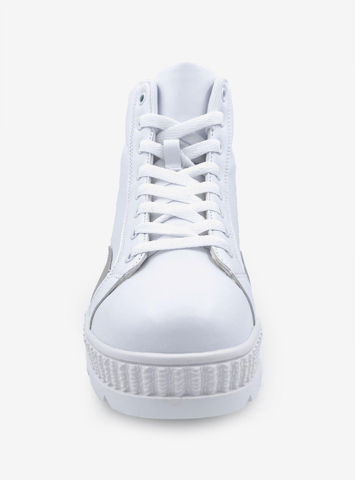 Demi Mid Top Lace Up Platform Sneakers White, BRIGHT WHITE, alternate
