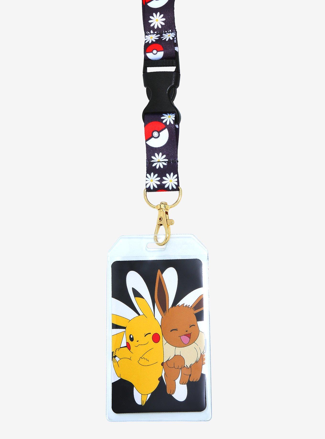 Loungefly Pok&eacute;mon Pikachu & Eevee Floral Lanyard - BoxLunch Exclusive , , alternate