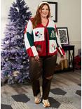 Her Universe Disney Holiday Mickey Mouse Patchwork Cardigan Plus Size, MULTI, alternate