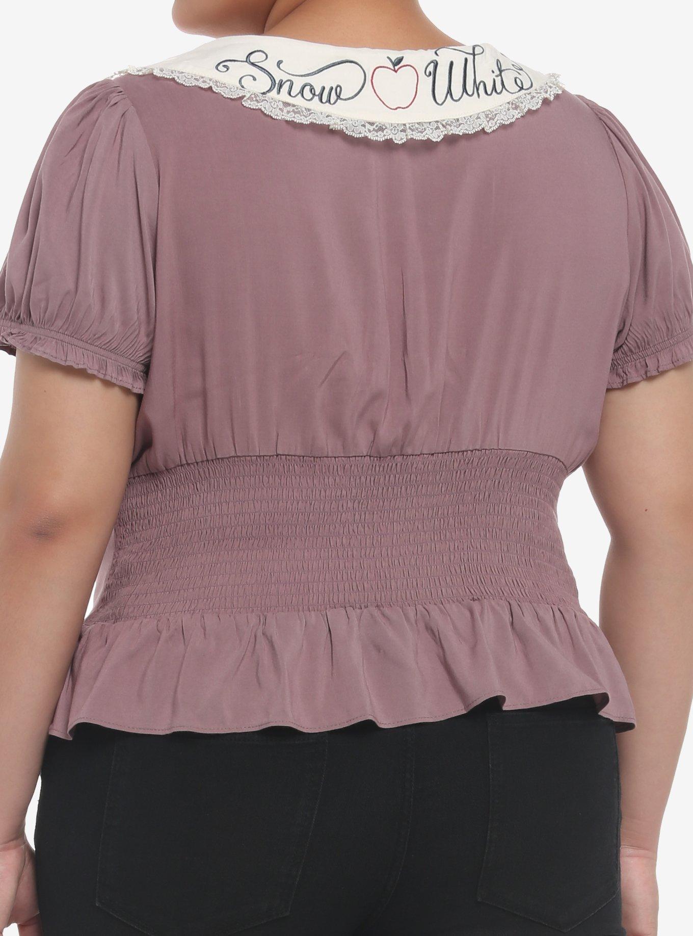 Her Universe Disney Snow White And The Seven Dwarfs Peasant Woven Top Plus Size, BROWN, alternate