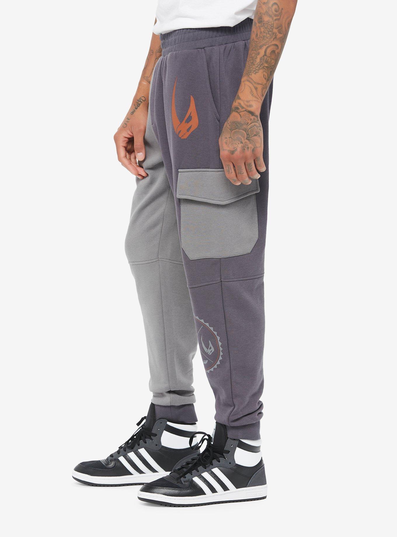 Our Universe Star Wars The Mandalorian Icons Split Sweatpants, DARK GREY, alternate