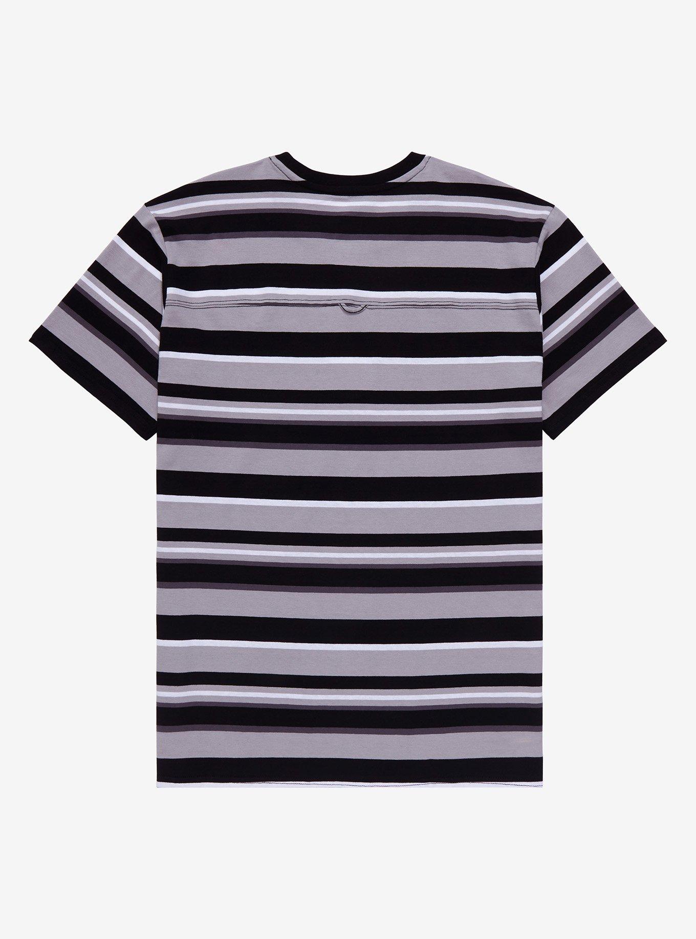 Studio Ghibli Spirited Away No-Face Embroidered Striped T-Shirt - BoxLunch Exclusive, MULTI STRIPE, alternate