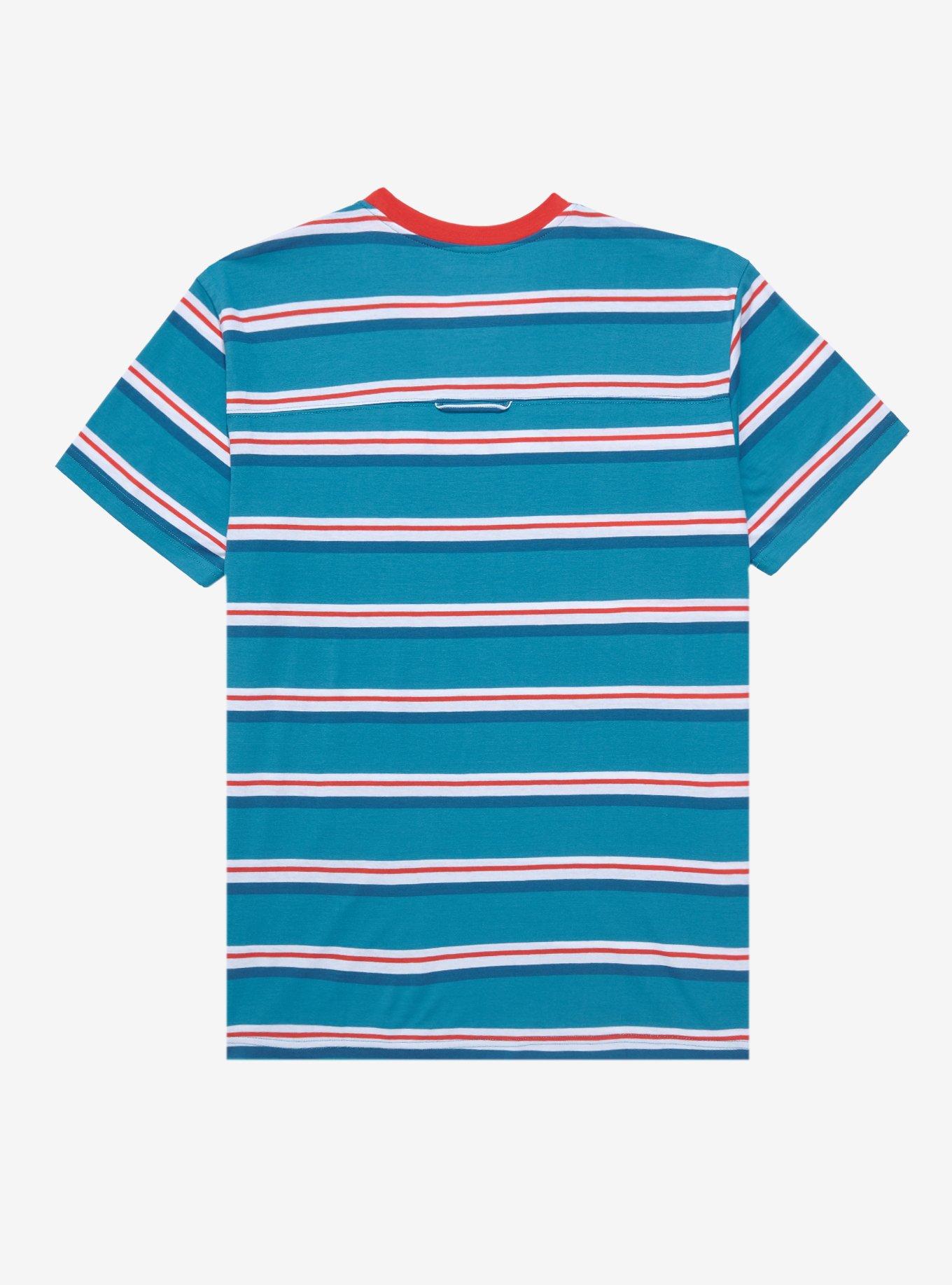 Studio Ghibli Ponyo Portrait Embroidered Striped T-Shirt - BoxLunch Exclusive, MULTI STRIPE, alternate