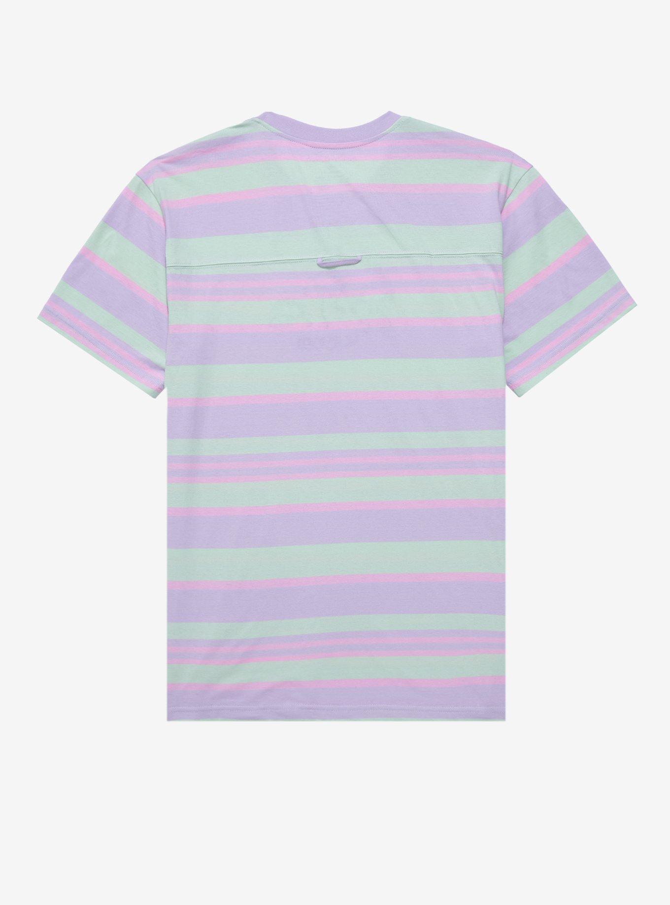 Studio Ghibli Spirited Away Soot Sprites Embroidered Striped T-Shirt - BoxLunch Exclusive, MULTI STRIPE, alternate