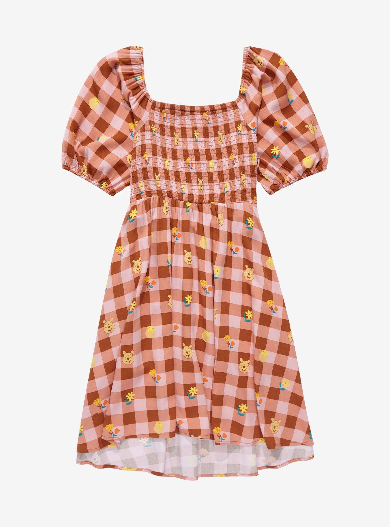 Winnie the Pooh Gingham Smock Dress - BoxLunch Exclusive, , hi-res