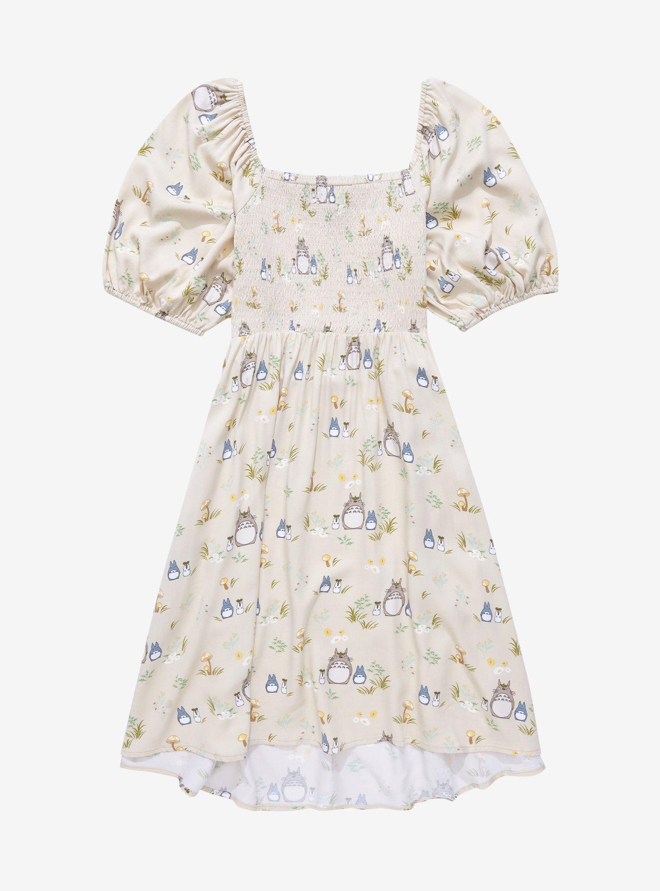 Studio Ghibli My Neighbor Totoro Allover Print Smock Dress - BoxLunch Exclusive, SAGE, alternate