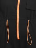 Black & Orange Jogger Jumpsuit Plus Size, BLACK, alternate