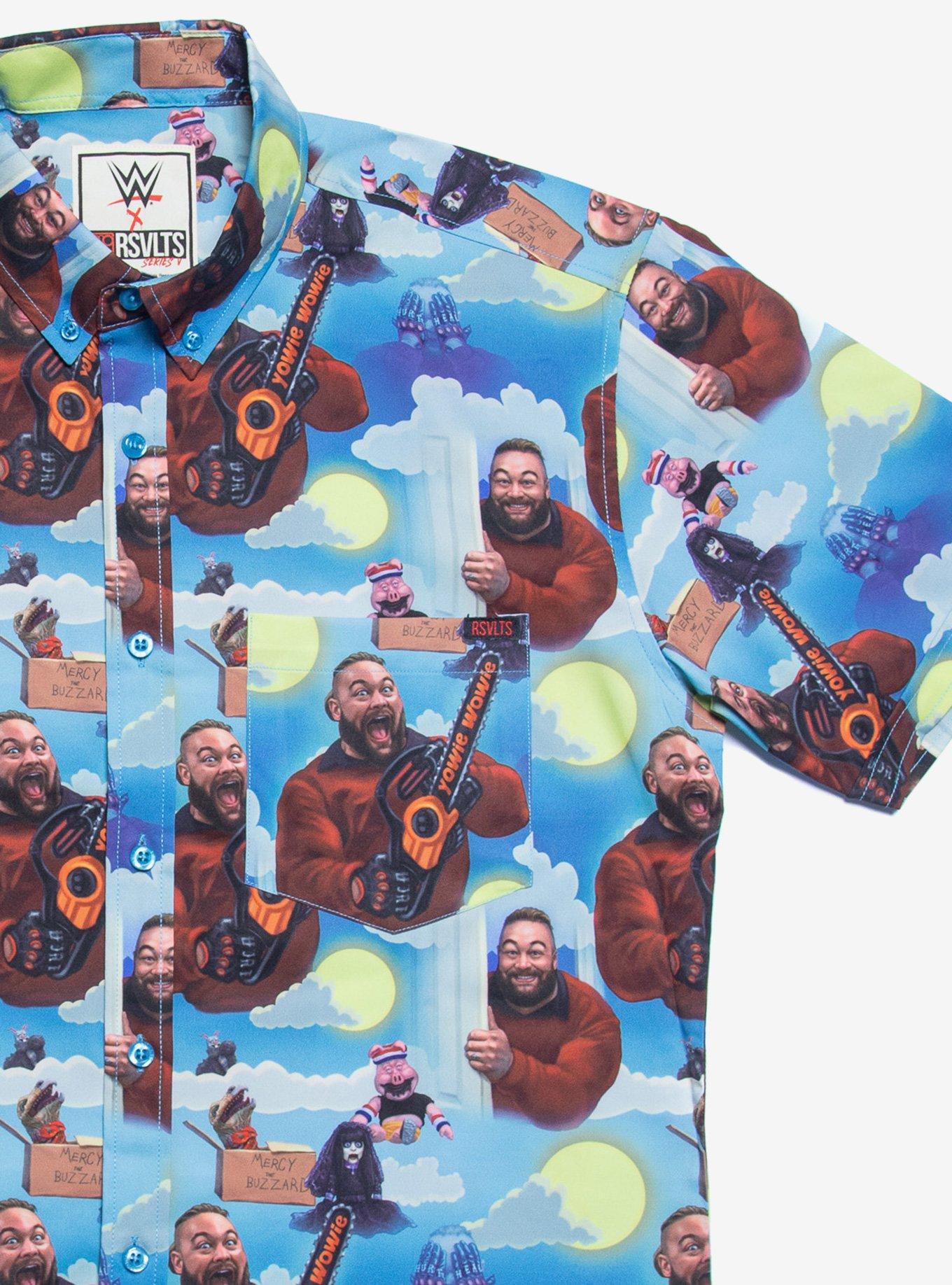 RSVLTS WWE Bray Wyatt Yowie Wowie KUNUFLEX Short Sleeve Shirt, BLUE, alternate