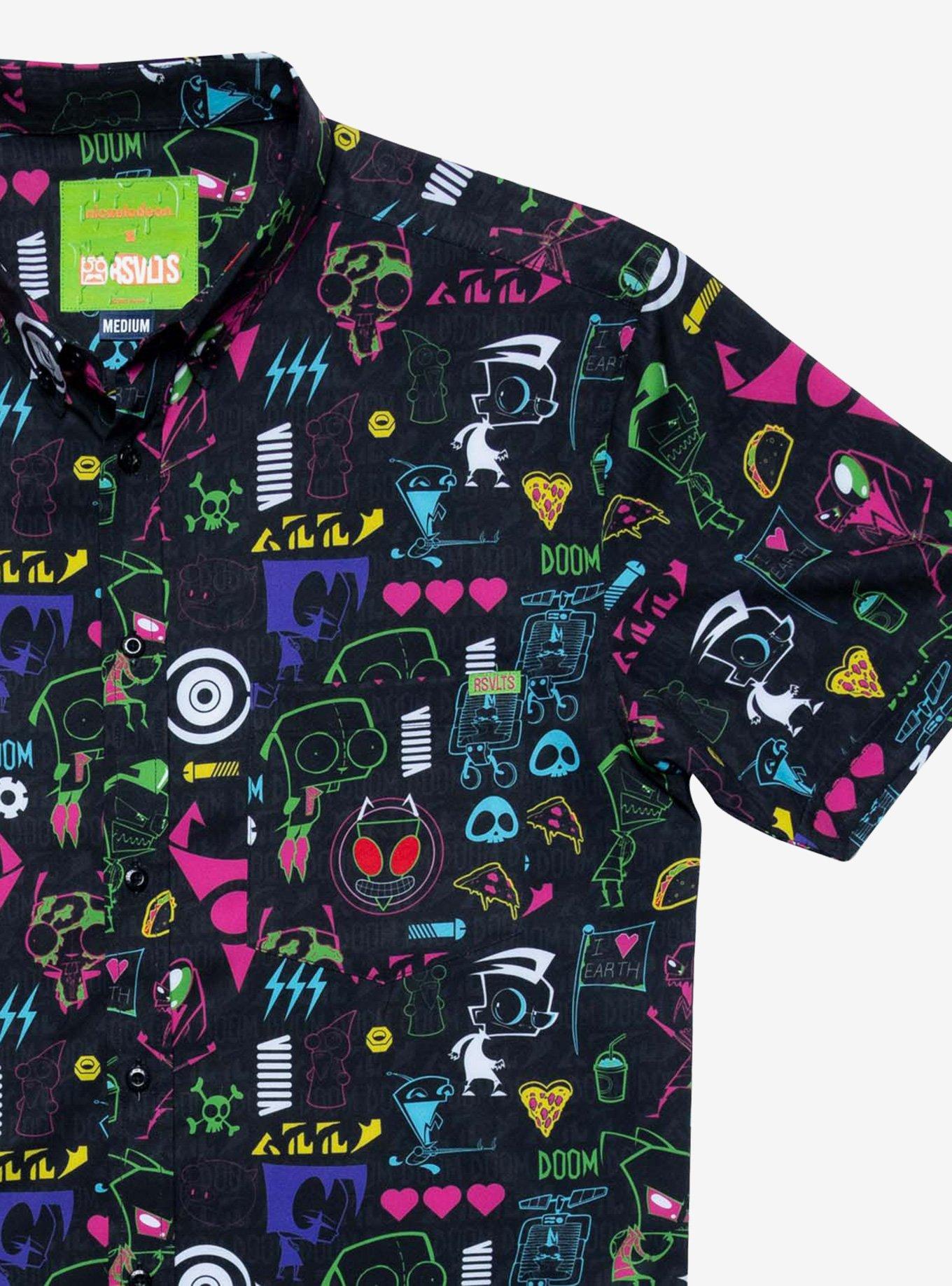 RSVLTS Invader Zim Operation Impending Doom 2 KUNUFLEX Short Sleeve Shirt, BLACK, alternate
