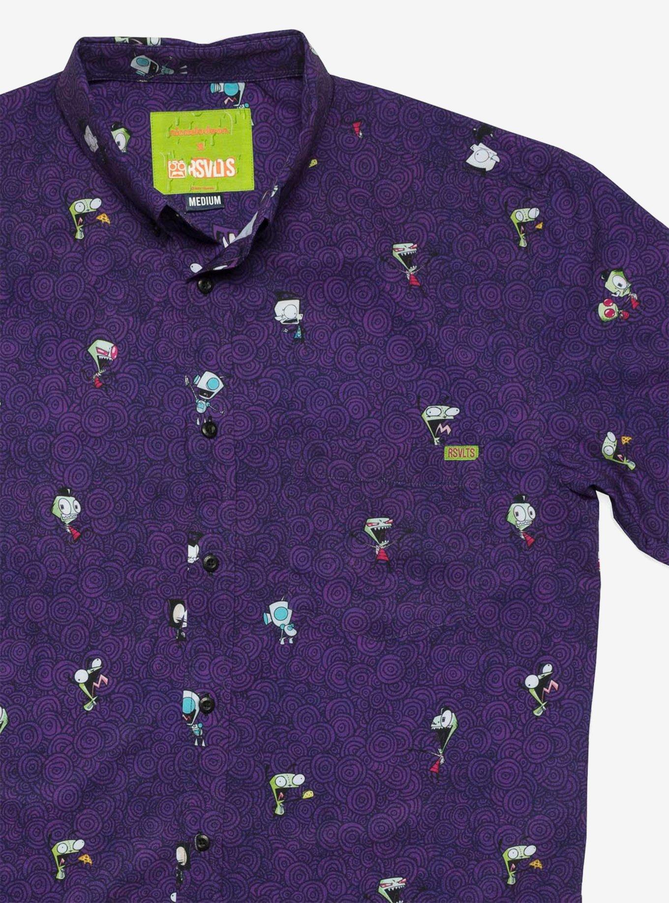 RSVLTS Invader Zim Invaders From Irk Purple KUNUFLEX Short Sleeve Shirt, PURPLE, alternate