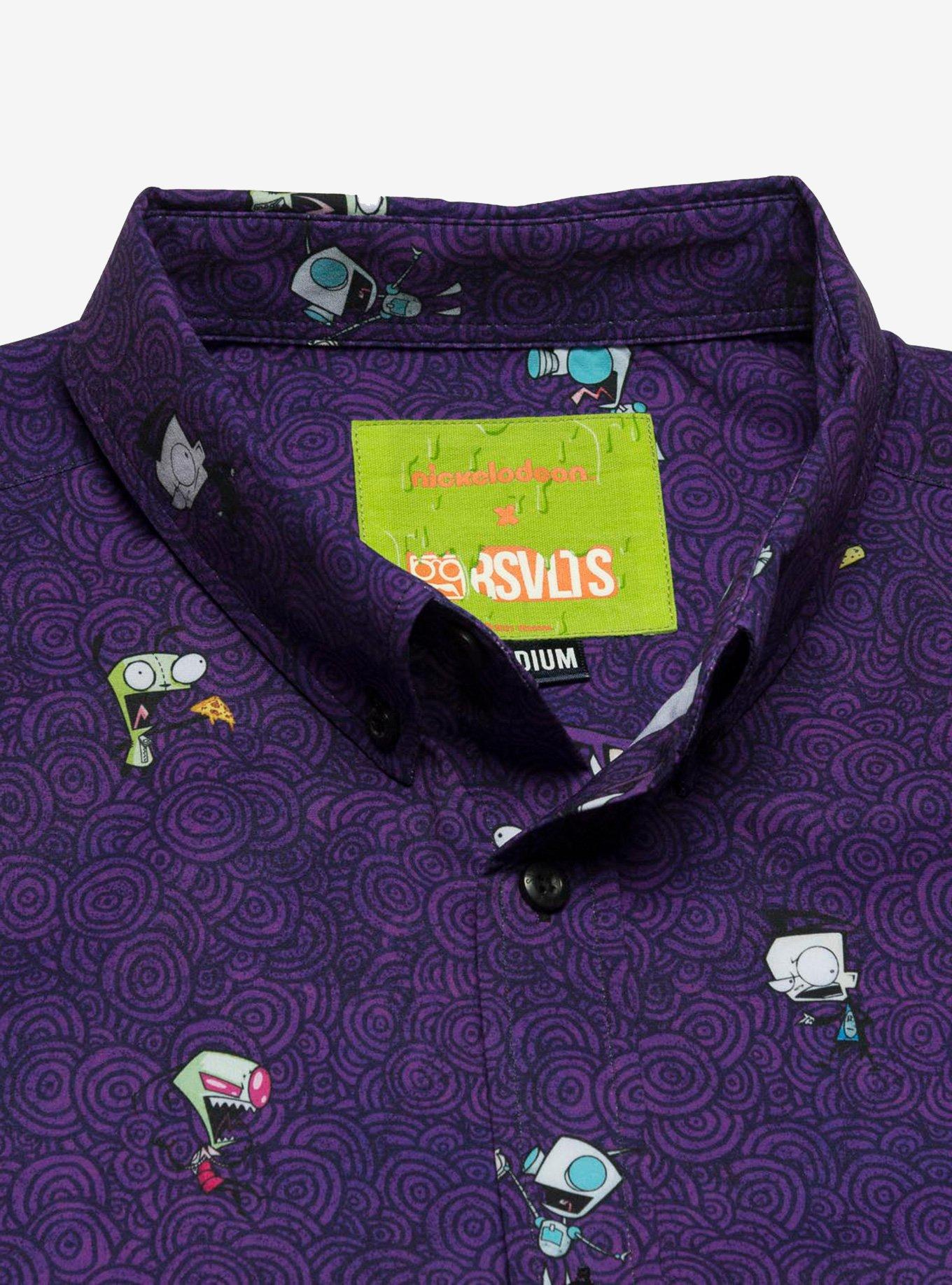 RSVLTS Invader Zim Invaders From Irk Purple KUNUFLEX Short Sleeve Shirt, PURPLE, alternate