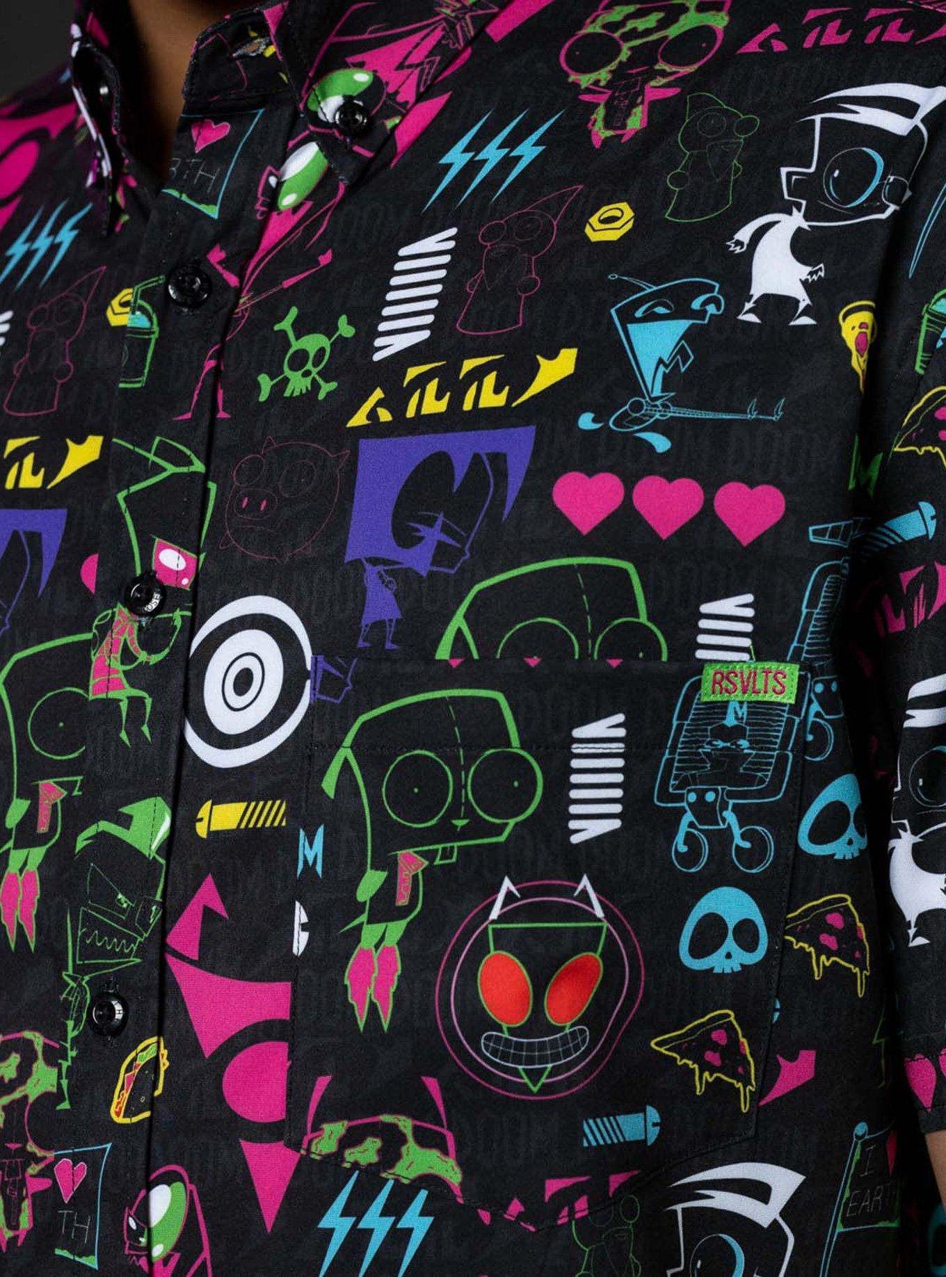 RSVLTS Invader Zim Operation Impending Doom 2 KUNUFLEX Short Sleeve Shirt, BLACK, alternate
