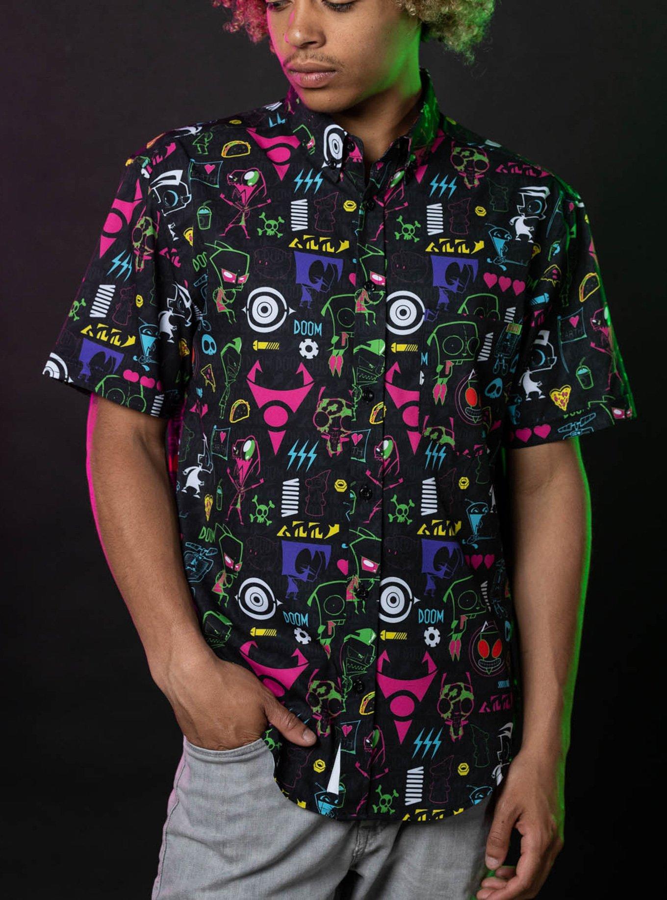 RSVLTS Invader Zim Operation Impending Doom 2 KUNUFLEX Short Sleeve Shirt, BLACK, alternate