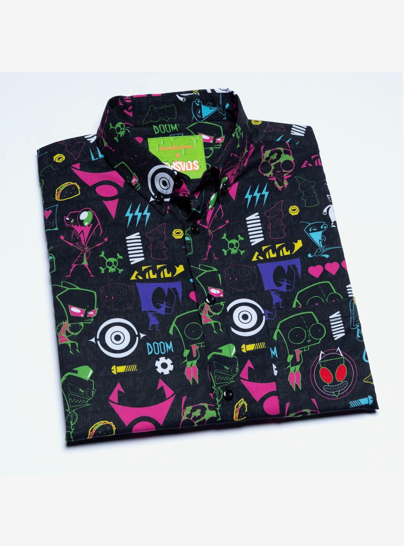 RSVLTS Invader Zim Operation Impending Doom 2 KUNUFLEX Short Sleeve Shirt, BLACK, alternate