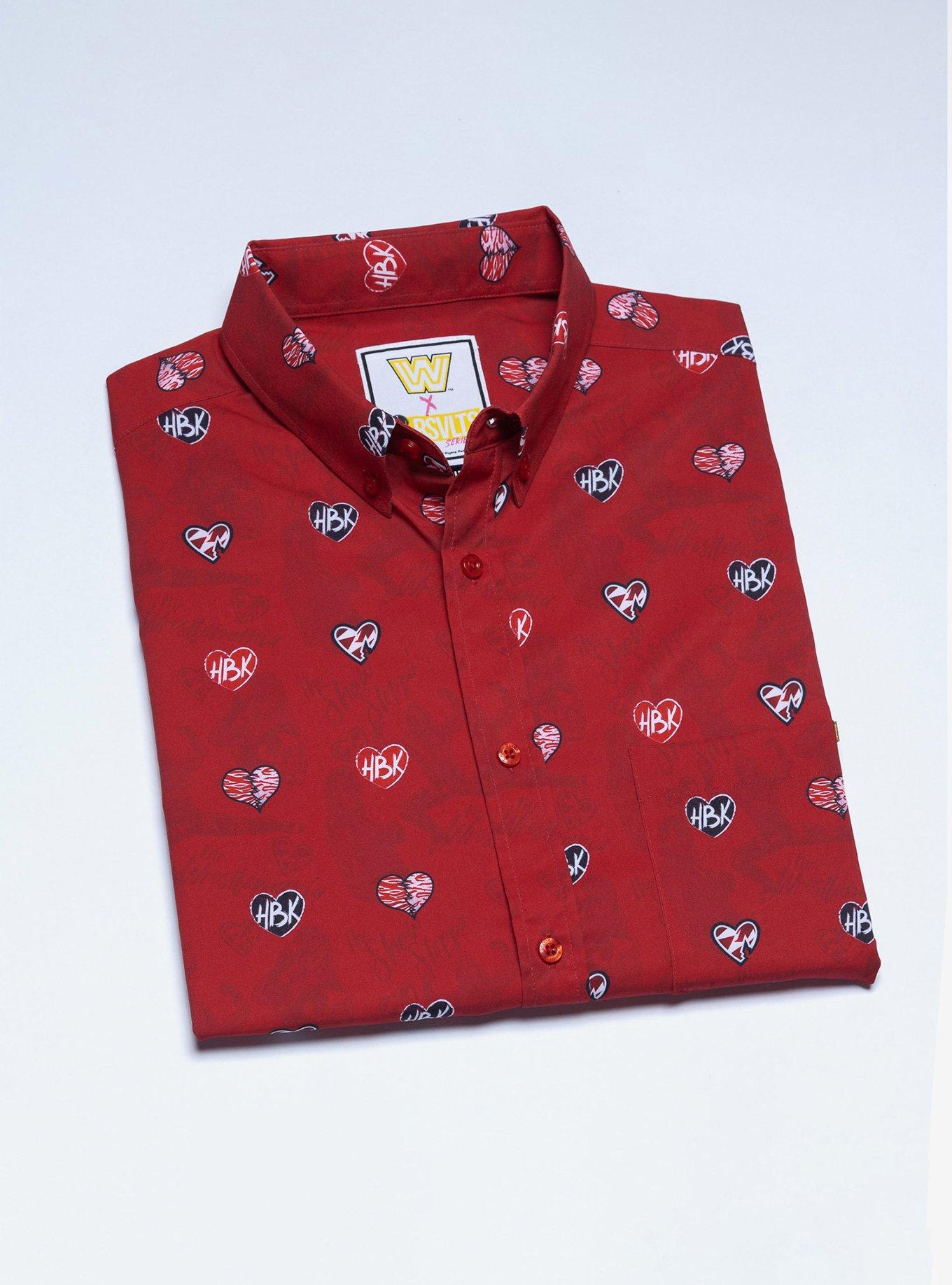 RSVLTS WWE Heartbreaker KUNUFLEX Short Sleeve Shirt, RED, alternate