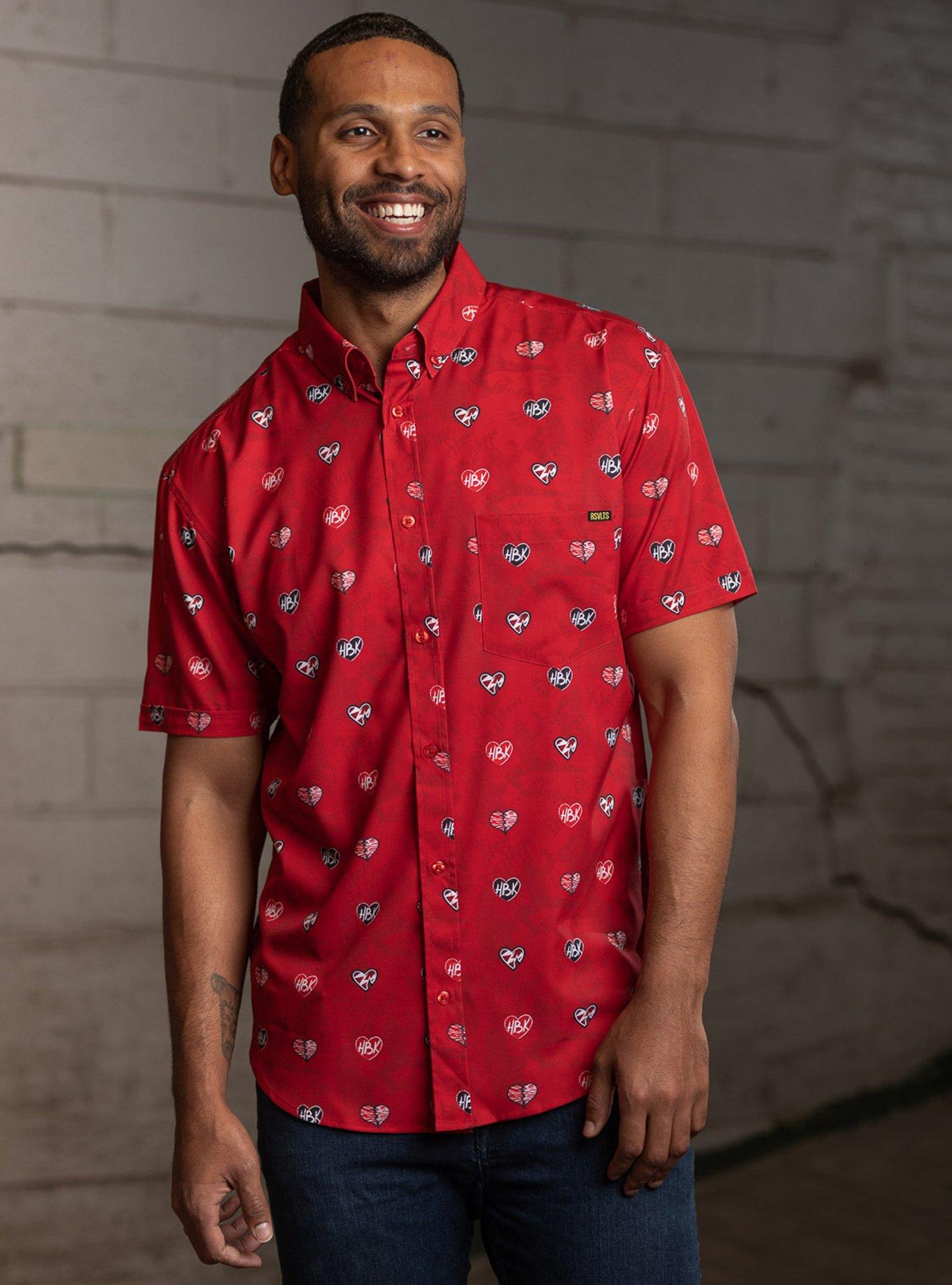 RSVLTS WWE Heartbreaker KUNUFLEX Short Sleeve Shirt, RED, alternate