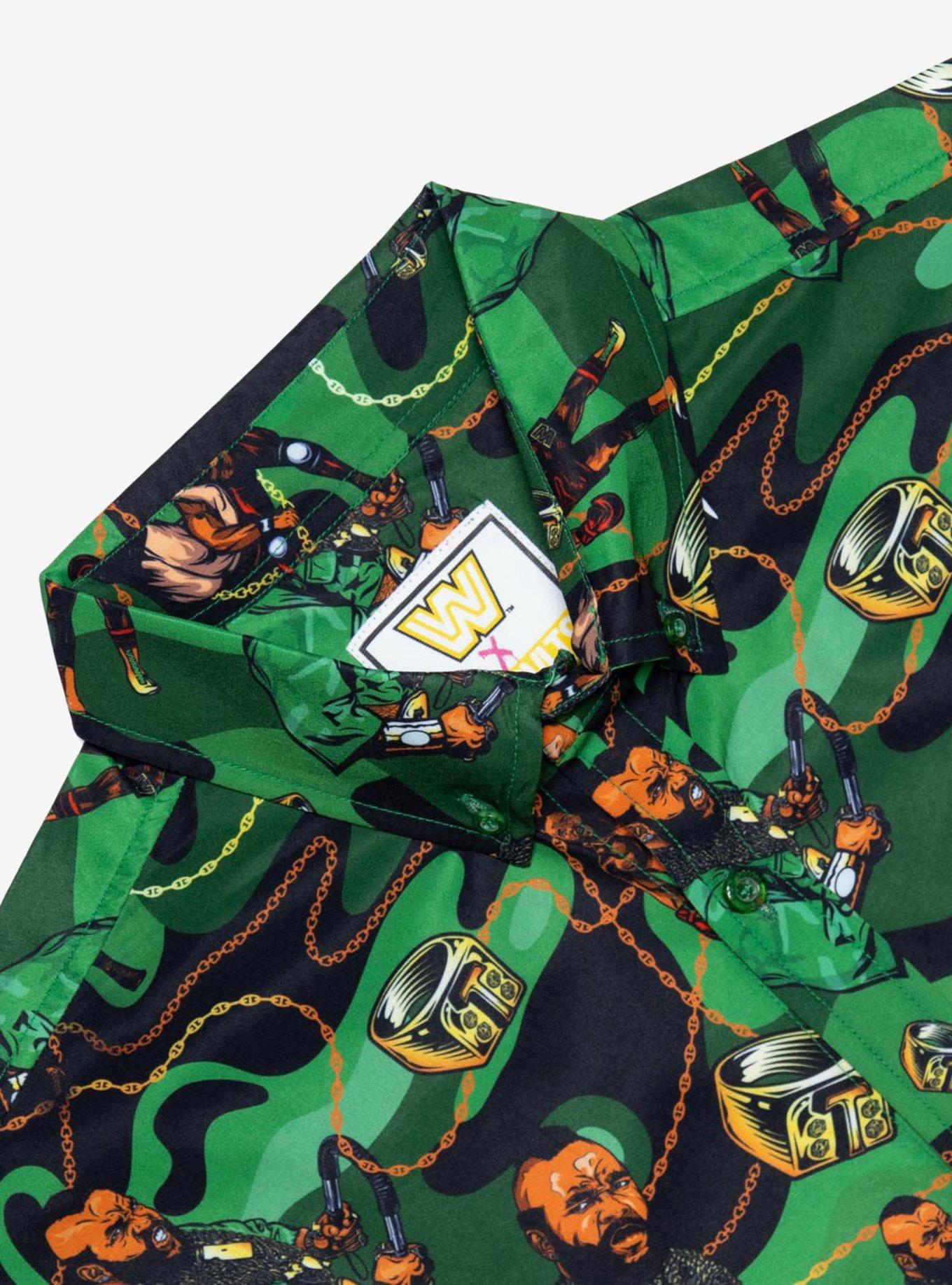 RSVLTS WWE Mr. T KUNUFLEX Short Sleeve Shirt, GREEN, alternate