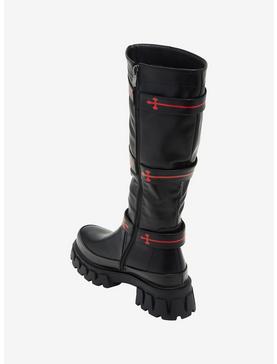 Red Cross Strap Boots, , hi-res
