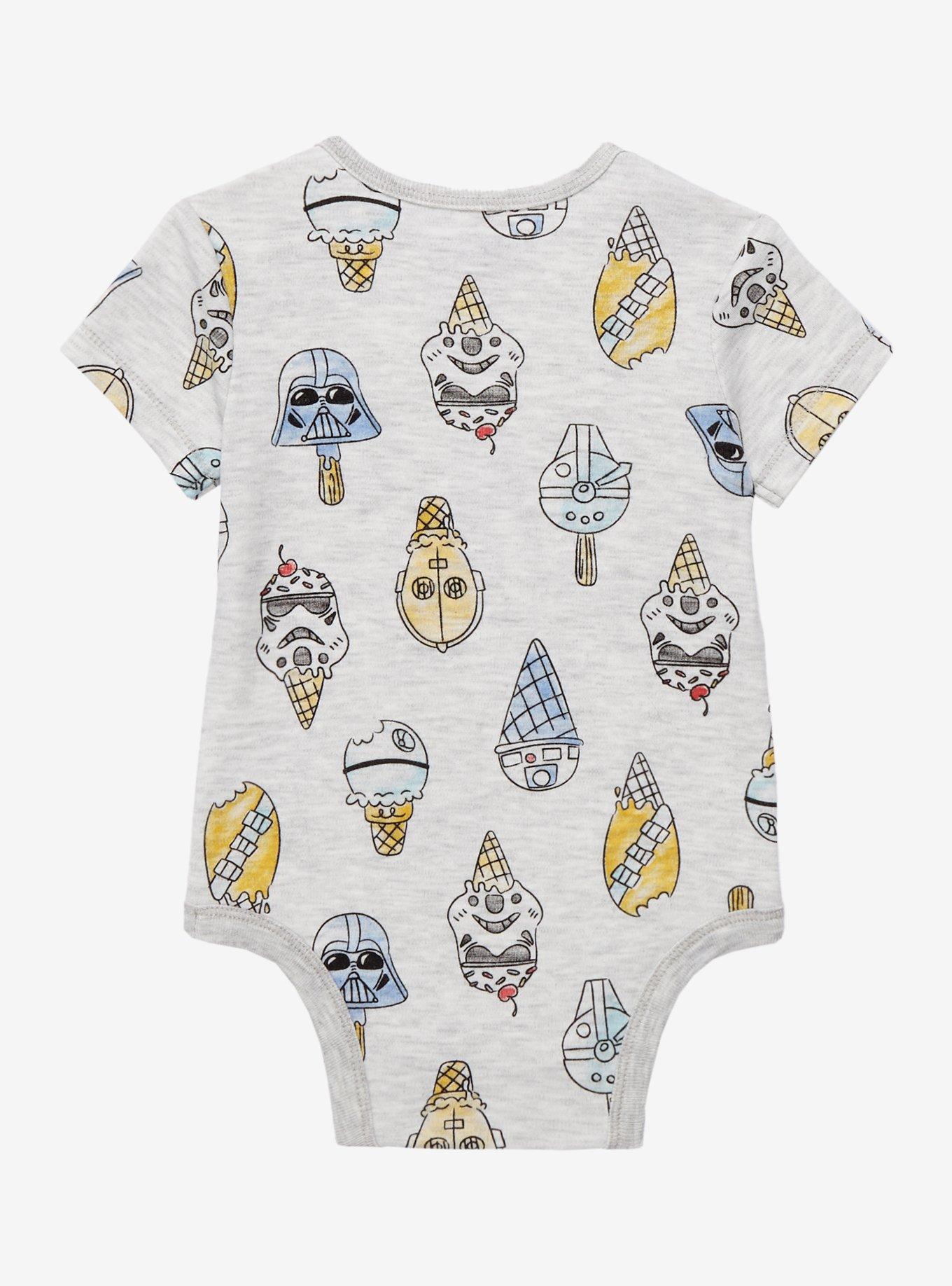 Star Wars Characters Ice Cream Allover Print Infant One-Piece - BoxLunch Exclusive, , hi-res