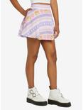 Pink Kawaii Teddy Bear Fair Isle Skater Skirt, MULTI, alternate