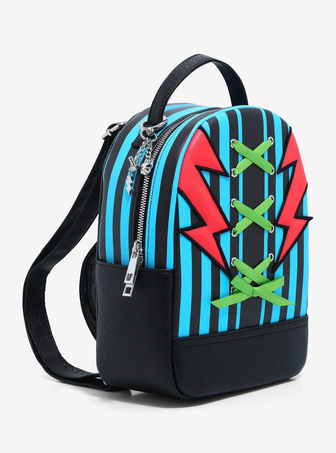 Monster High Frankie Stein Lightning Stripe Mini Backpack, , alternate