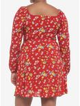 Disney Winnie The Pooh Floral Long-Sleeve Dress Plus Size, MULTI, alternate