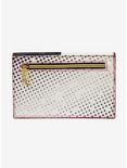 Disney Cruella Face Close Up With Metal Script And Polka Dots Wallet Triangle Fold Over, , alternate