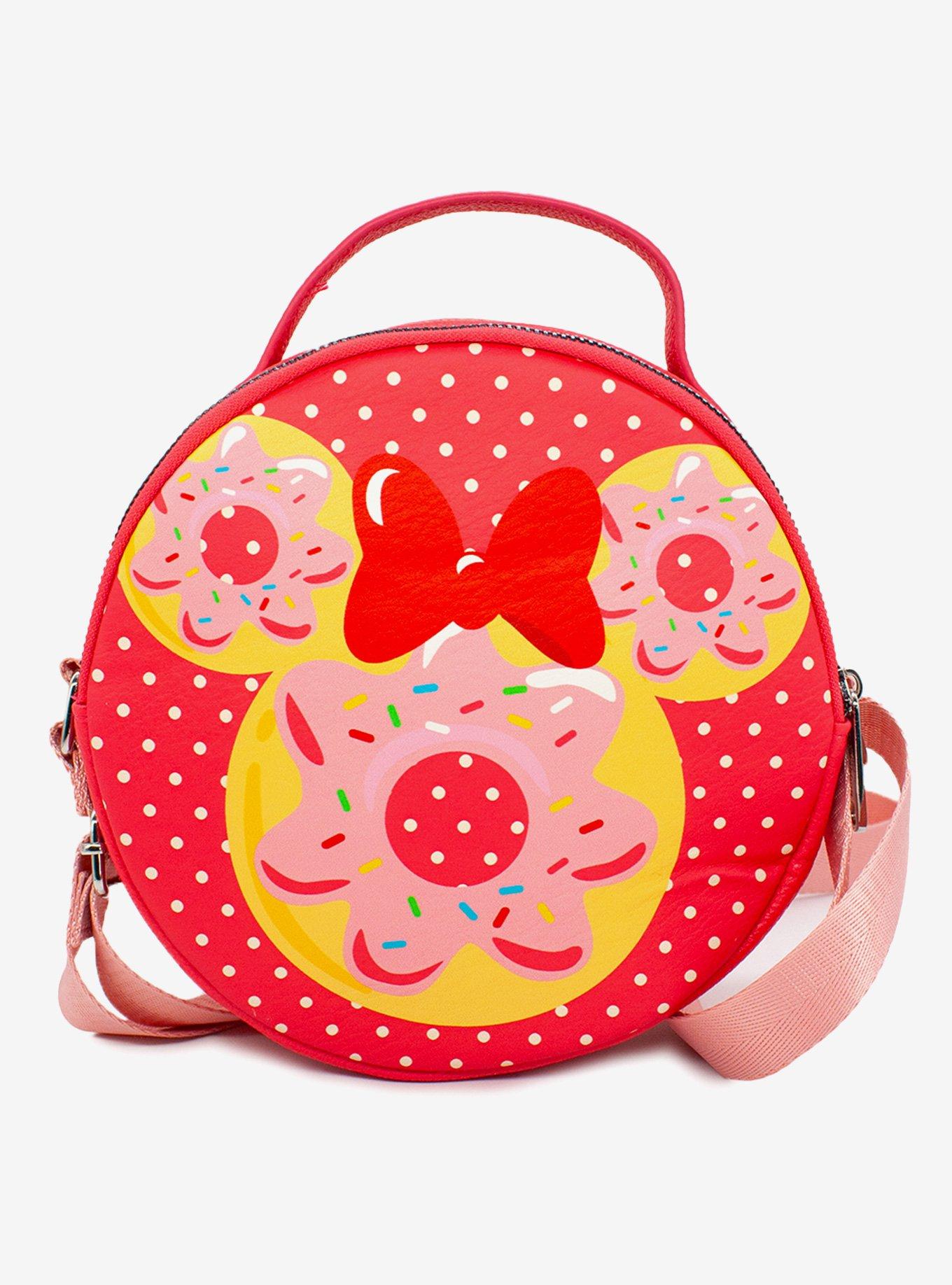 Disney Minnie Mouse Bow And Ears Donut Dessert With Polka Dot Cross Body Bag, , alternate