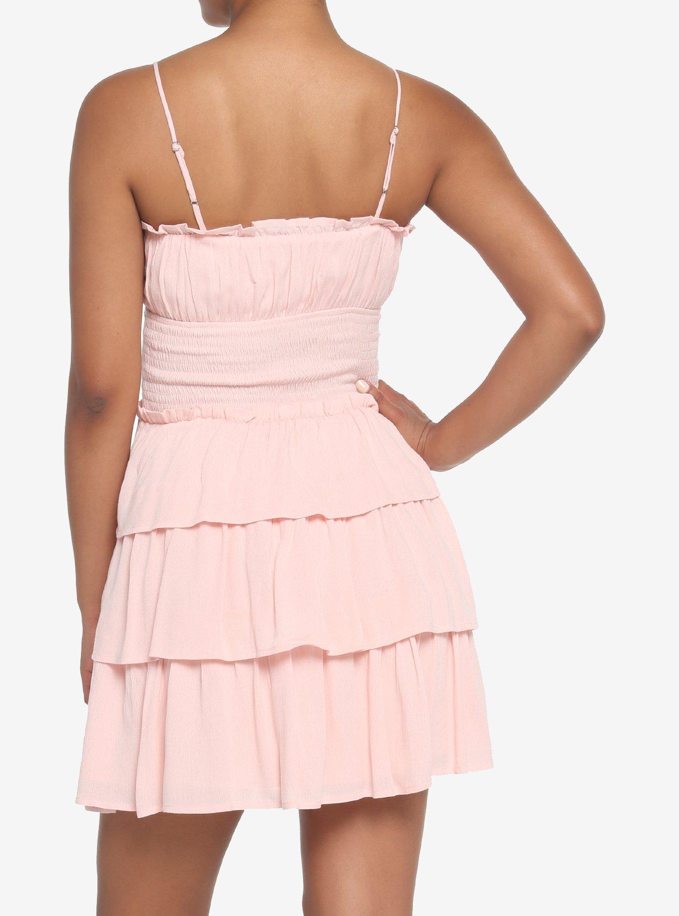 Blush Smocked Tiered Dress, BLUSH, alternate