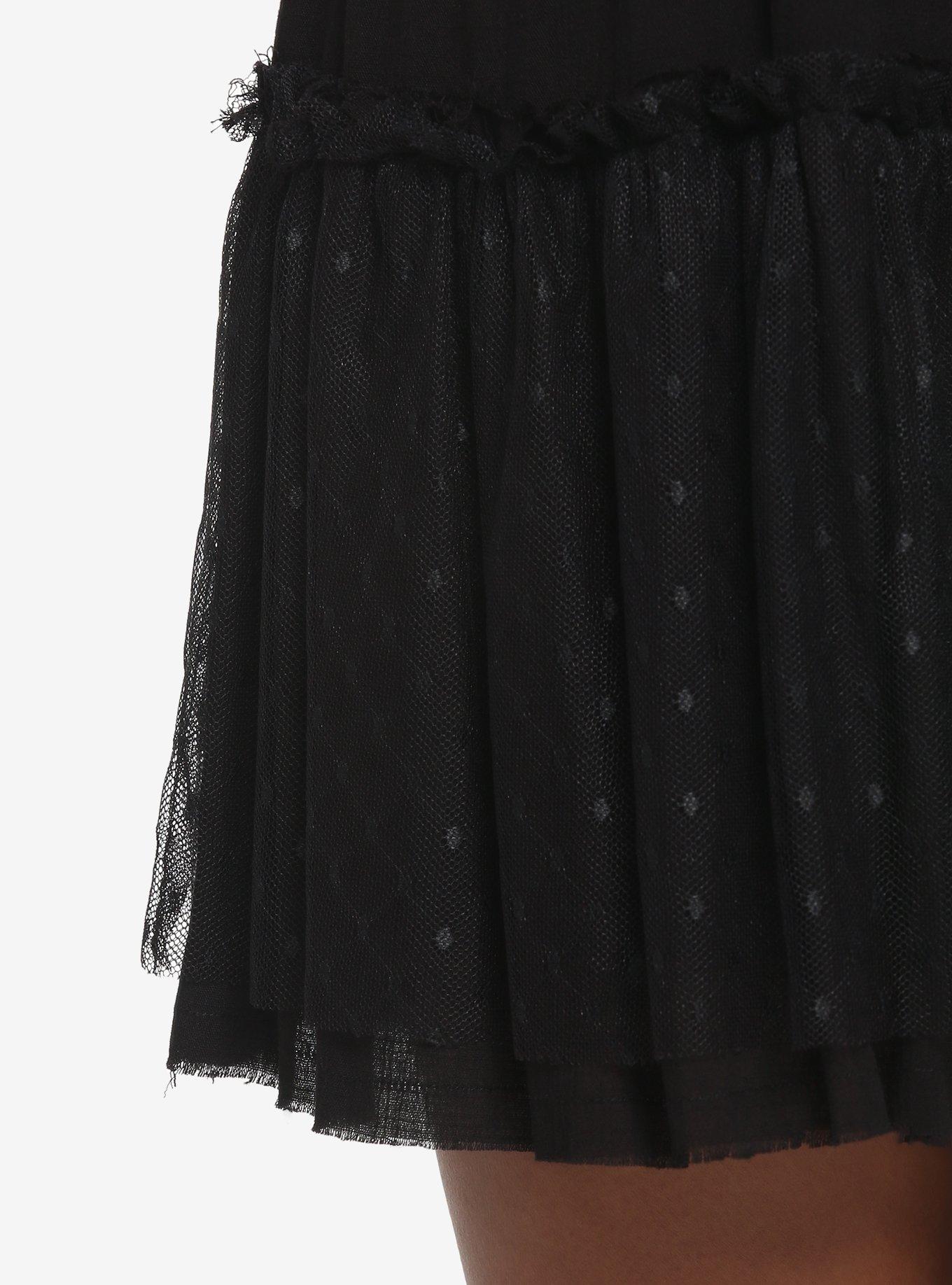 Black Tiered Halter Dress, BLACK, alternate