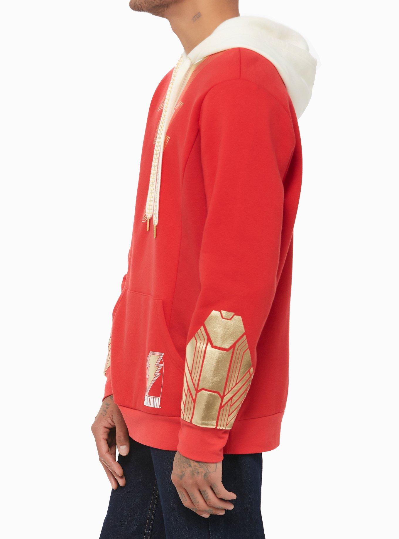 DC Comics Shazam! Fury Of The Gods Shazam Cosplay Hoodie, RED, alternate