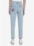 Her Universe Star Wars The Mandalorian Faces Mom Jeans, LIGHT WASH, alternate