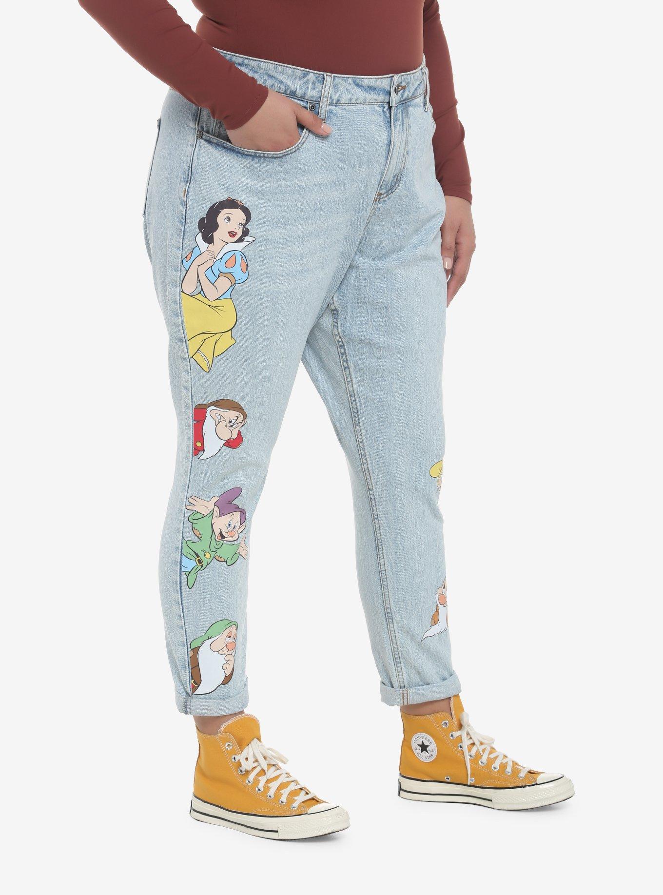 Her Universe Disney Snow White And The Seven Dwarfs Mom Jeans Plus Size, MULTI, alternate