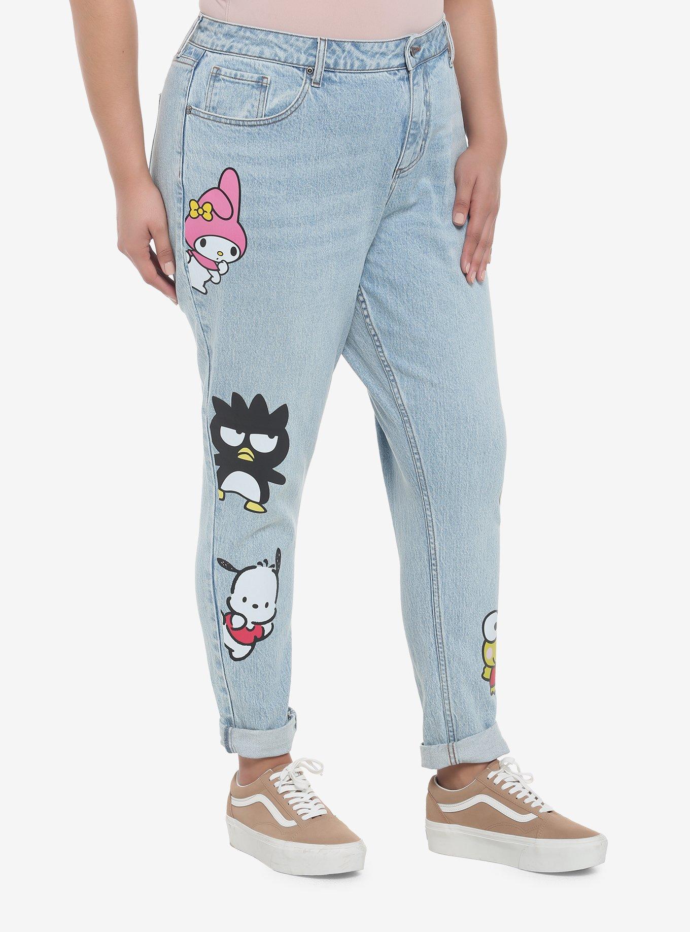 Hello Kitty And Friends Mom Jeans Plus Size, MULTI, alternate