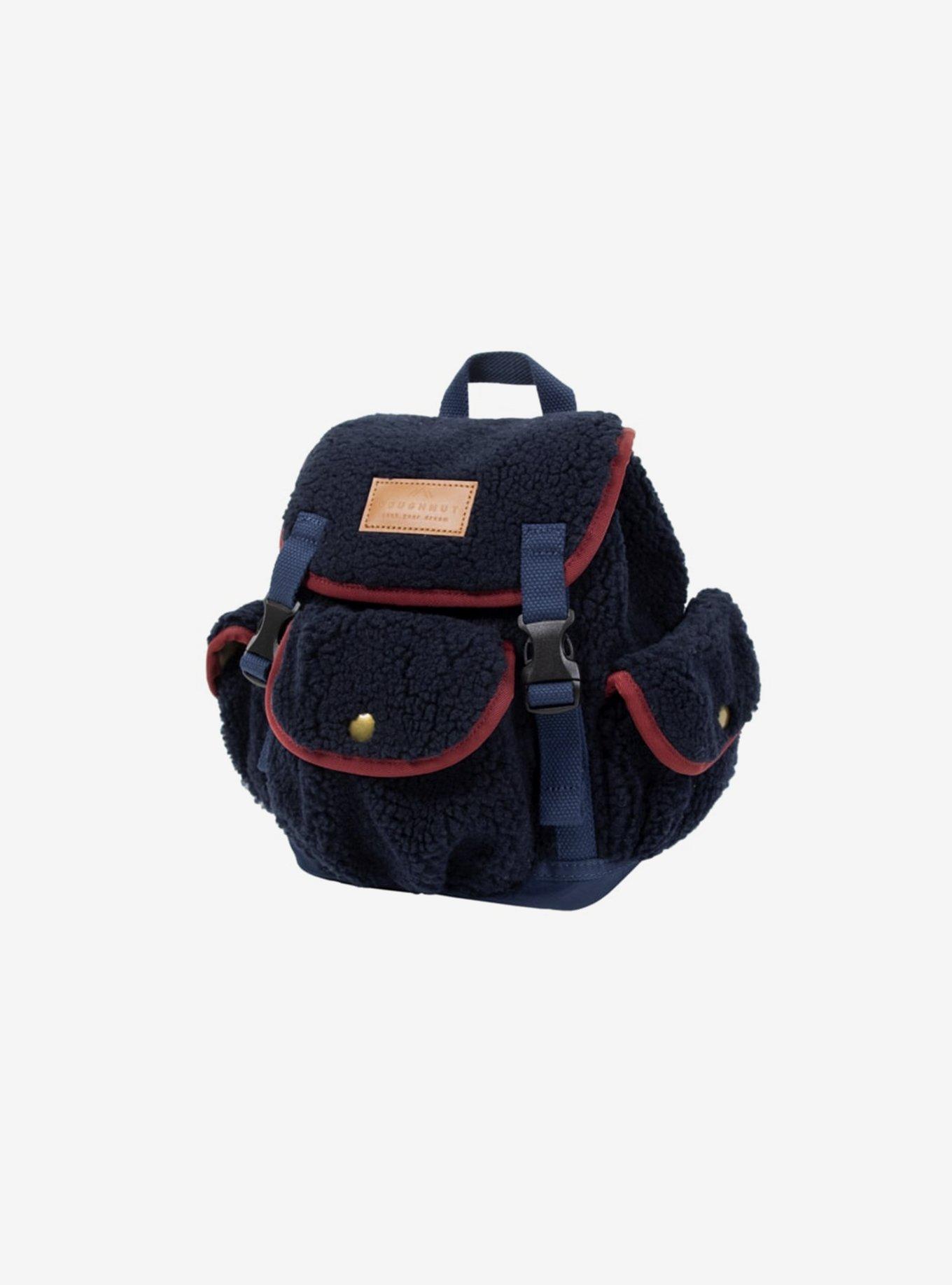 Doughnut Lighthouse Fluffy Series Navy x Wine Mini Backpack, , alternate