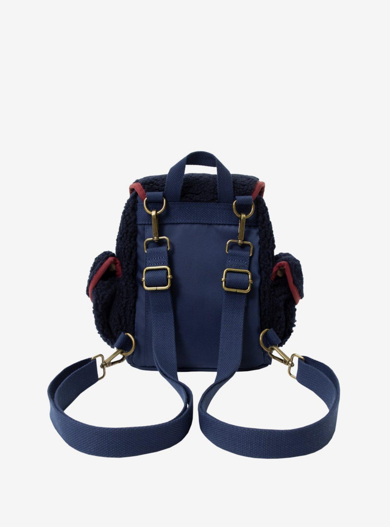 Doughnut Lighthouse Fluffy Series Navy x Wine Mini Backpack, , alternate