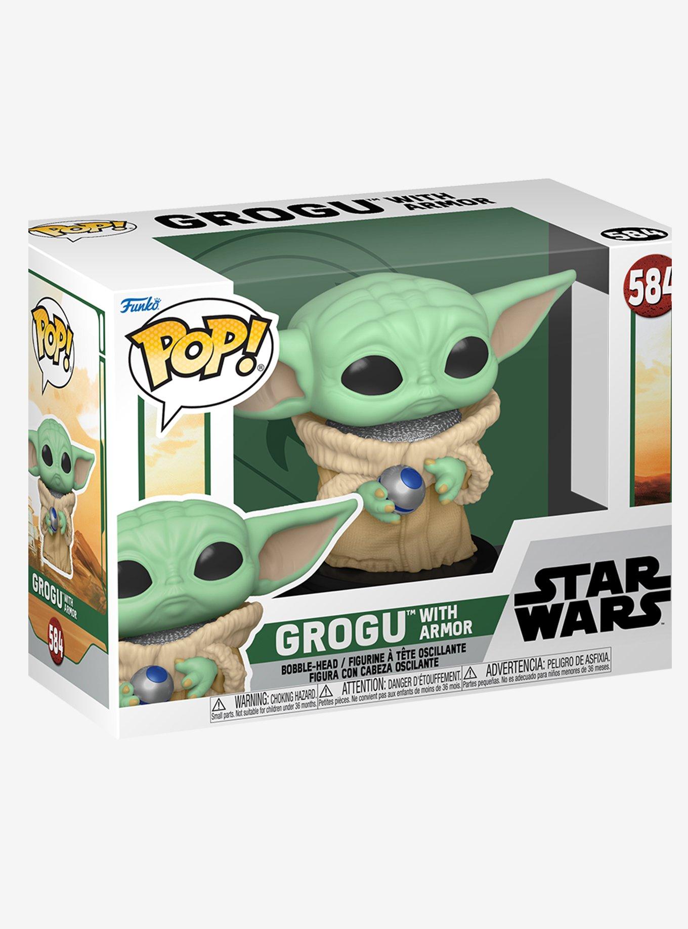 Funko Pop! Star Wars: The Book of Boba Fett Grogu with Armor Vinyl Bobble-Head, , alternate