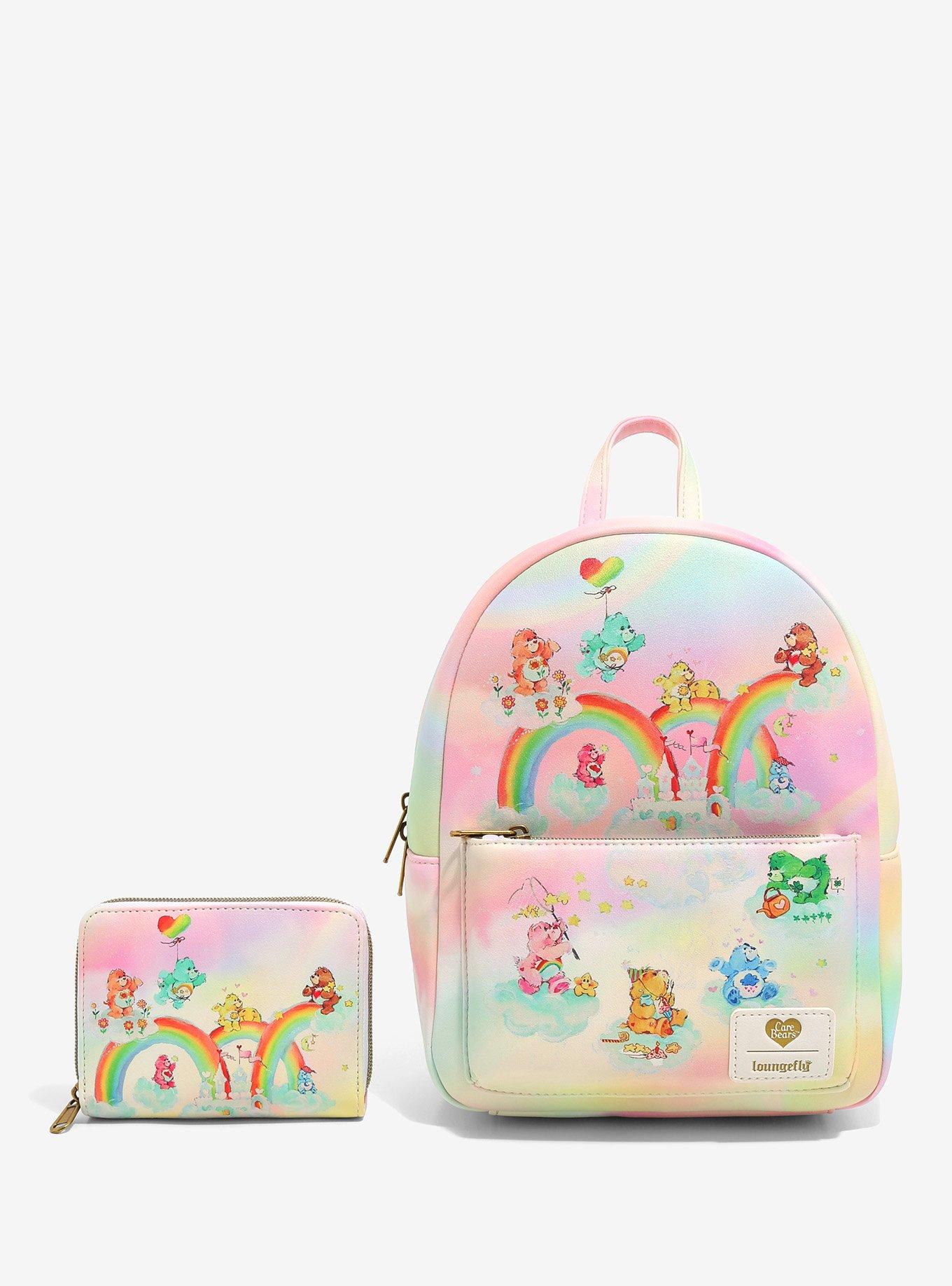 Loungefly Care Bears Rainbow Tie-Dye Mini selling Backpack New