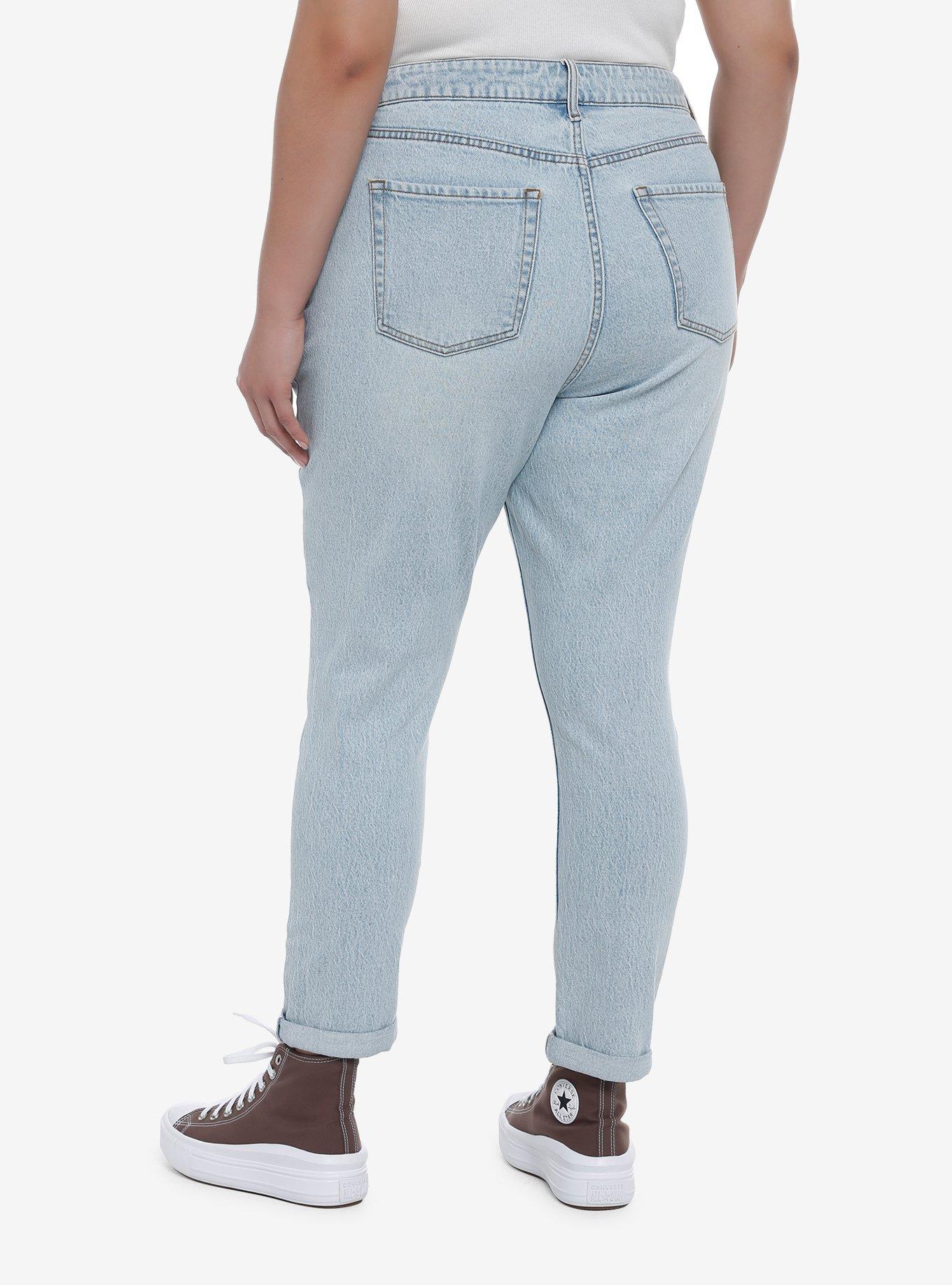 Disney Encanto Mirabel Mom Jeans Plus Size, LIGHT WASH, alternate