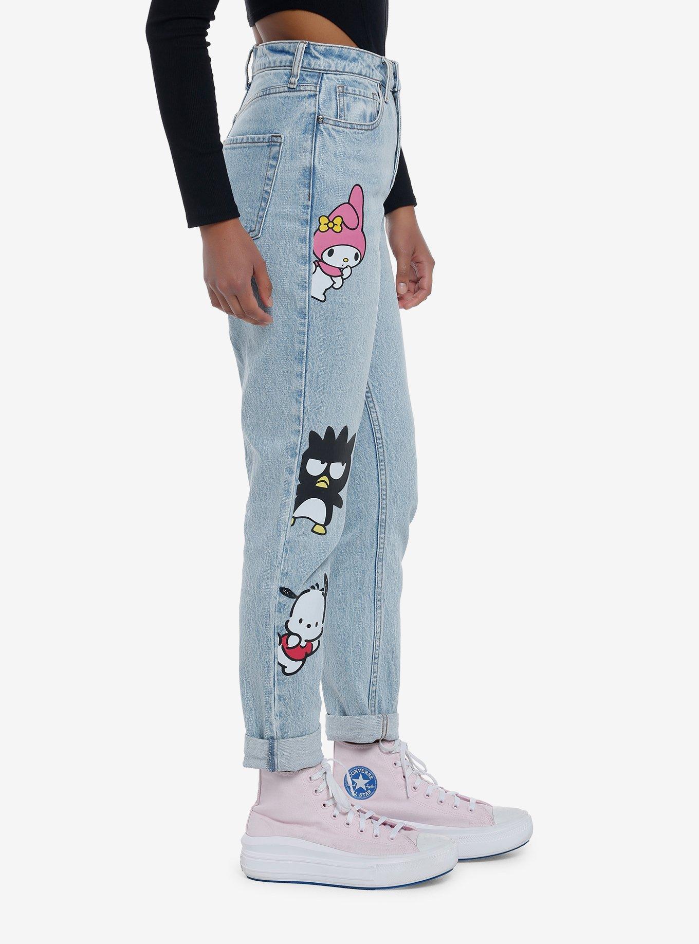 Hello Kitty And Friends Mom Jeans, LIGHT WASH, alternate