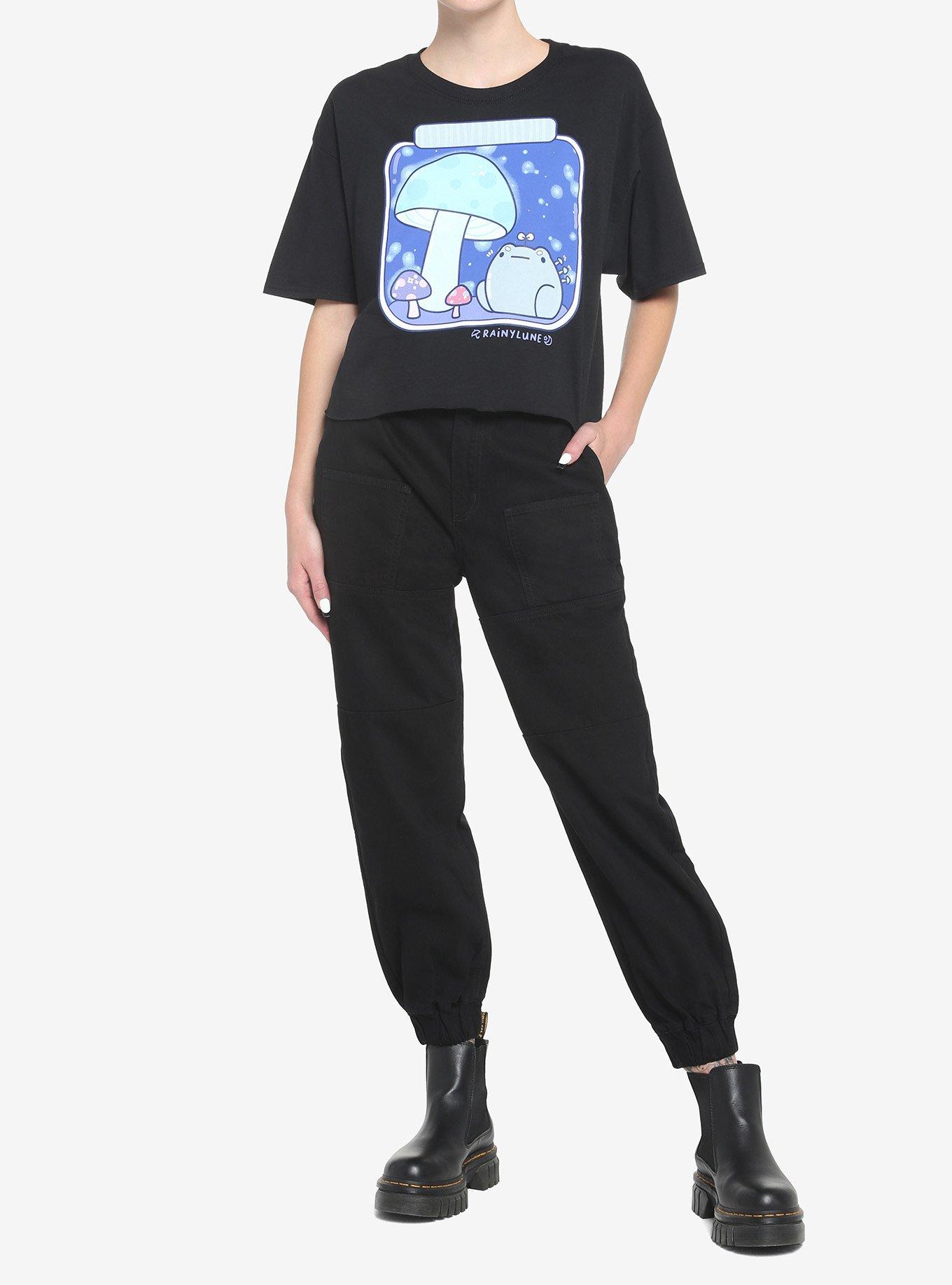 Frog Terrarium Girls Crop T-Shirt By Rainylune, MULTI, alternate