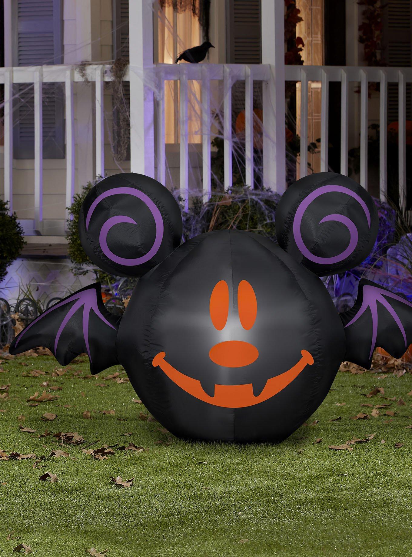 Disney Mickey Mouse Jack-O-Lantern Bat Airblown, , alternate