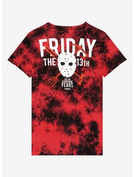 Friday The 13th Mask Tie-Dye Boyfriend Fit Girls T-Shirt, , hi-res