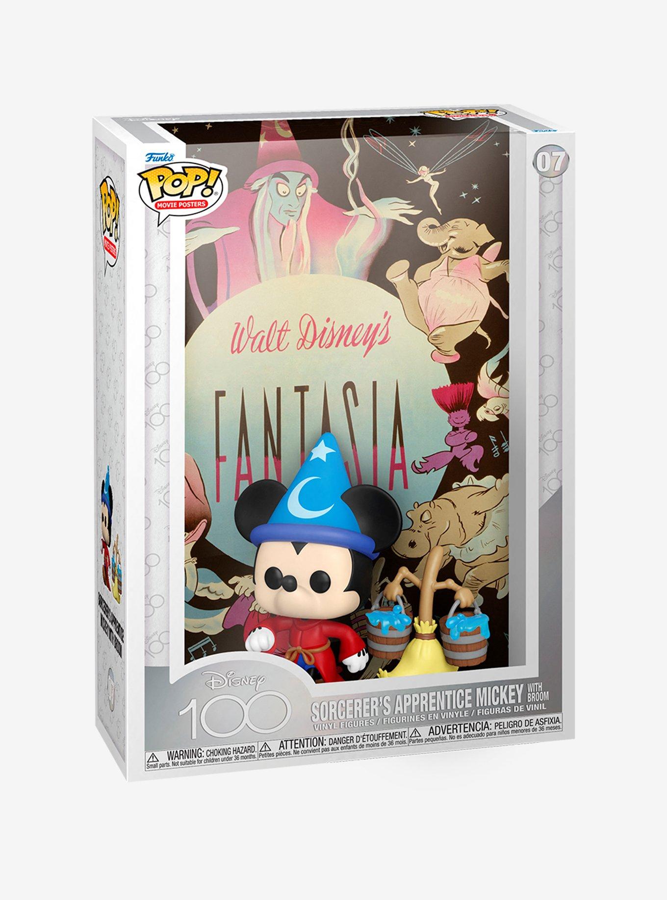 Funko Pop! Movie Posters Disney Fantasia Sorcerer&rsquo;s Apprentice Mickey with Broom Vinyl Figures, , alternate