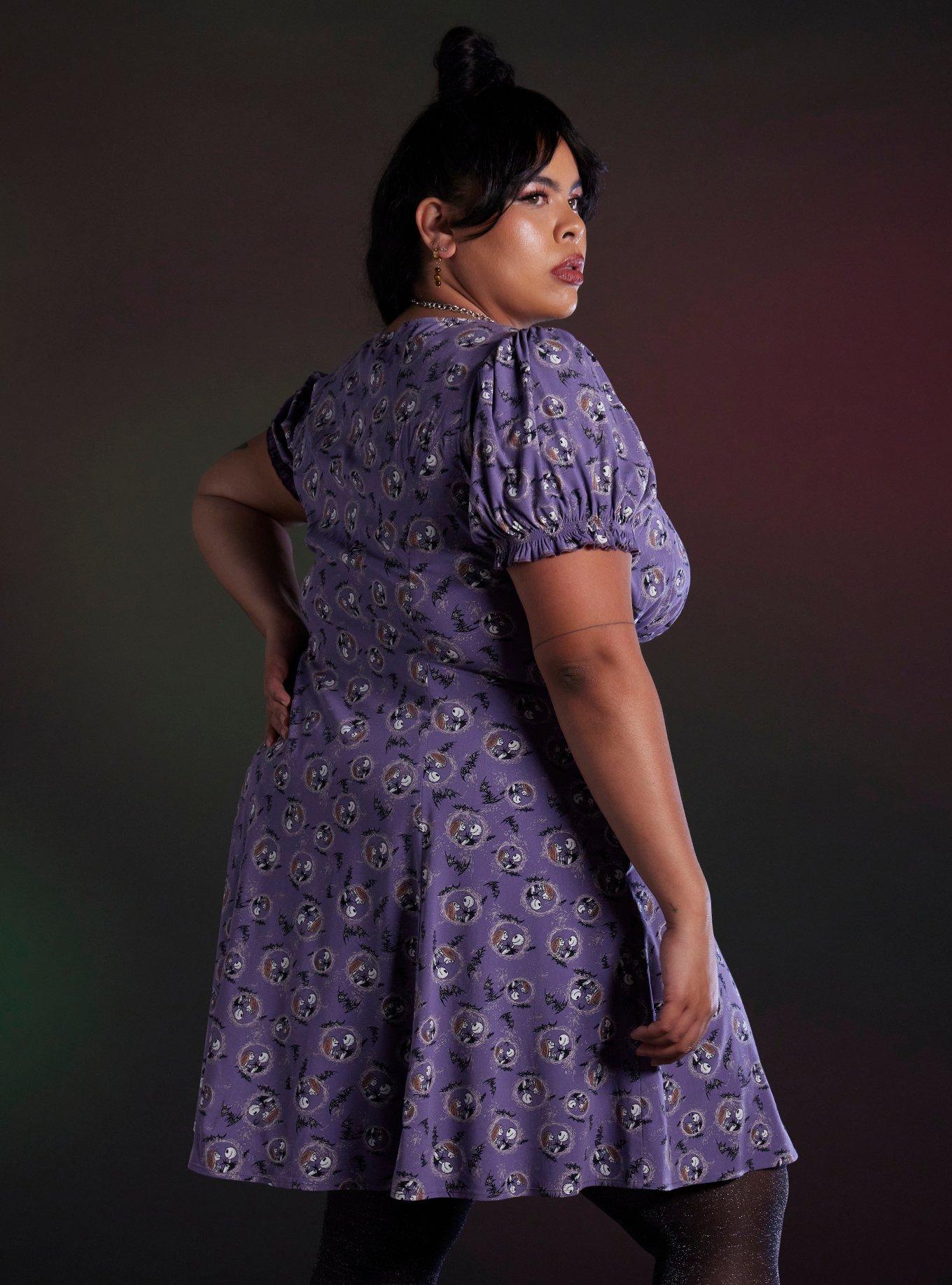 Her Universe The Nightmare Before Christmas Jack & Sally Corset Dress Plus Size, MULTI, alternate
