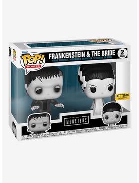 Funko Universal Monsters Pop! Movies Frankenstein & The Bride Vinyl Figure Set Hot Topic Exclusive, , hi-res