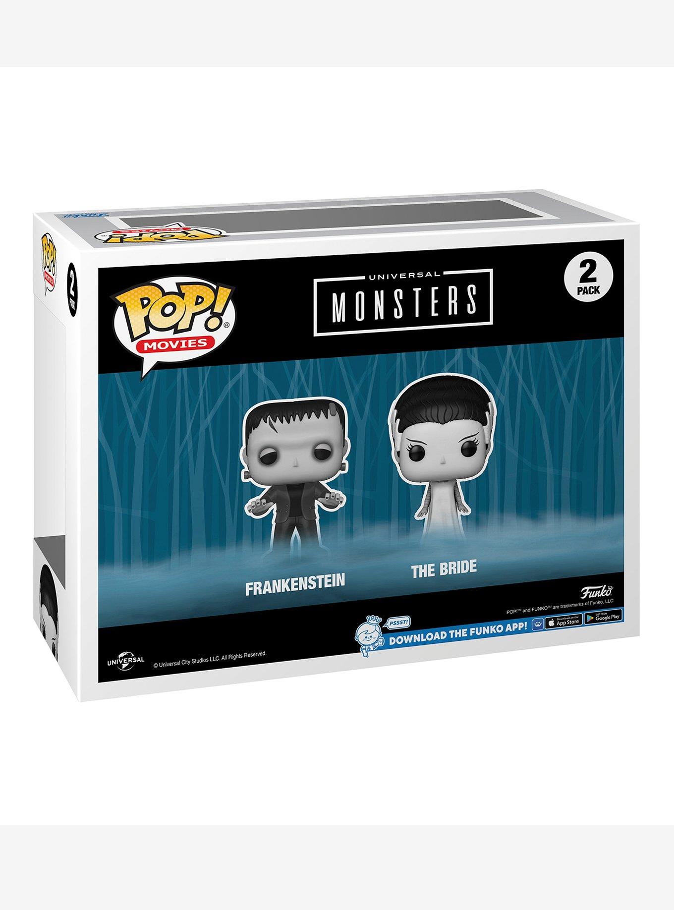Funko Universal Monsters Pop! Movies Frankenstein & The Bride Vinyl Figure Set Hot Topic Exclusive, , alternate
