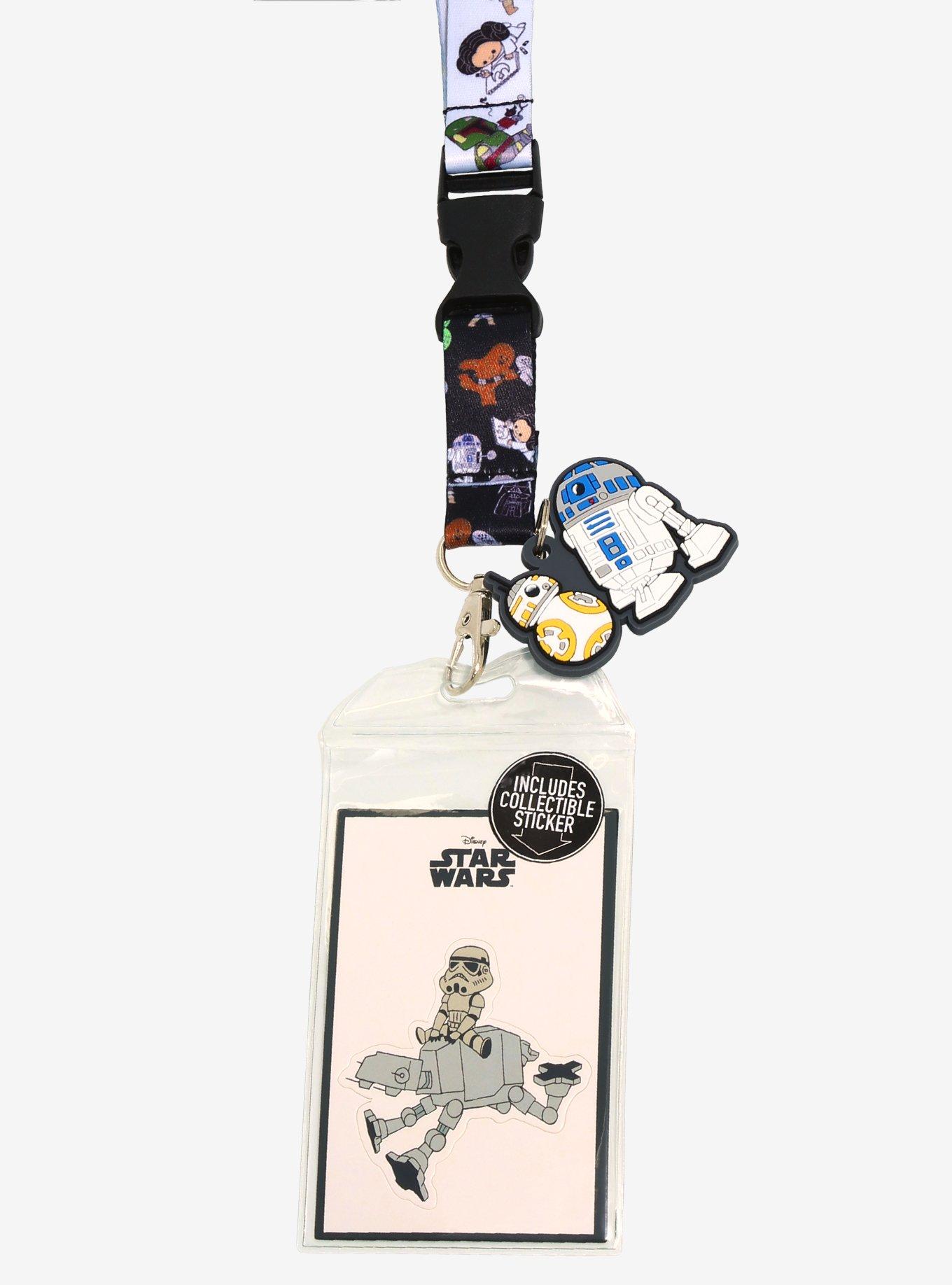 Star Wars Chibi Characters Allover Print Lanyard - BoxLunch Exclusive, , alternate