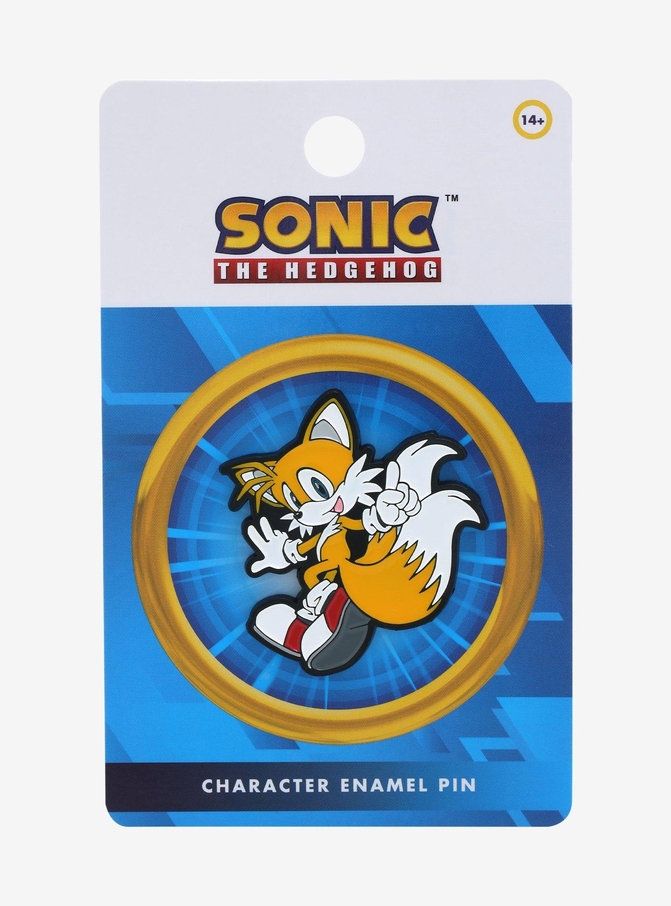 Sonic the Hedgehog Tails Smiling Enamel Pin, , alternate